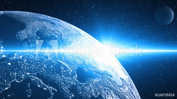 Picture of Planet Earth in spaceGlobe in galaxy Elements of this image furnished by NASA